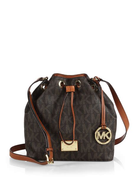 michael kors logo drawstring backpack purse